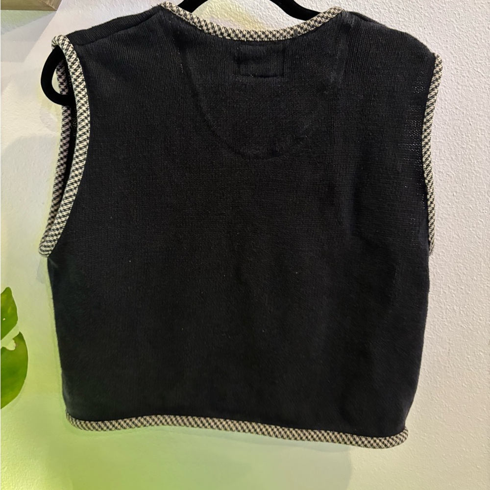 Cambridge Dry Goods Knit Vest Women’s Medium Vintage Equestrian Academia Preppy - Picture 7 of 10